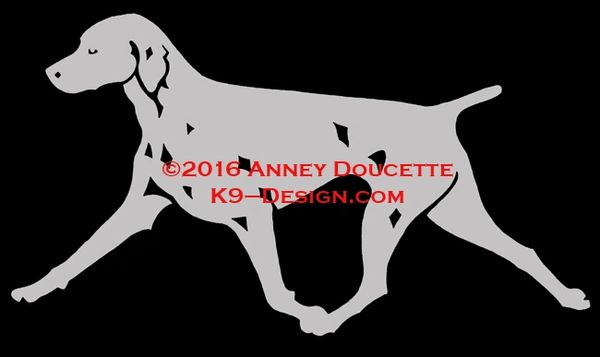 Weimaraner Trotting Decal