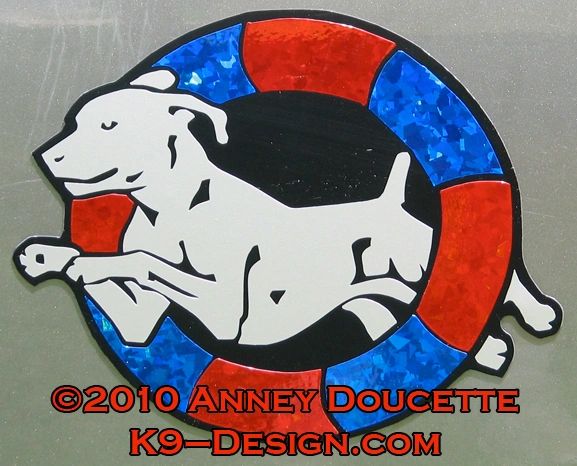 Weimaraner Agility Tire Magnet - Choose Colors