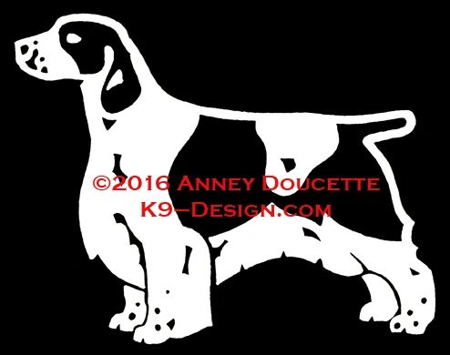 Welsh Springer Spaniel Standing Decal - Choose Docked or Natural Tail