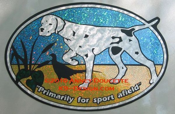 Pointer 9" Oval Hunting Magnet "Primarily For Sport Afield"