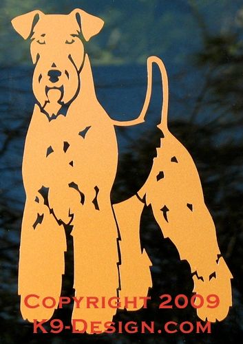 Airedale Terrier Standing Decal