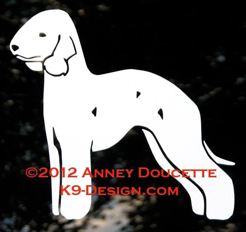 Bedlington Terrier Standing Decal