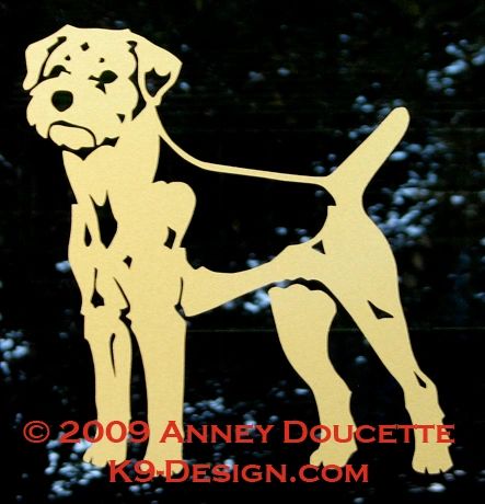 Border Terrier Standing Decal