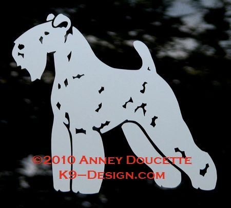 Kerry Blue Terrier Standing Decal