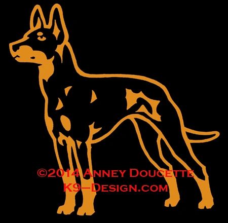 Manchester Terrier Standing Decal