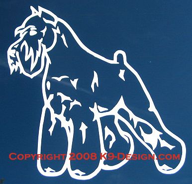 Miniature Schnauzer Decal - Choose Color & Natural or Cropped Ears