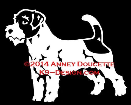 Russell Terrier (Wire) Standing Decal