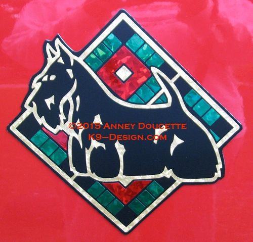 Scottish Terrier Plaid Diamond 8" Magnet - Choose Colors