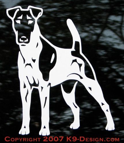 Smooth Fox Terrier Standing Front Decal
