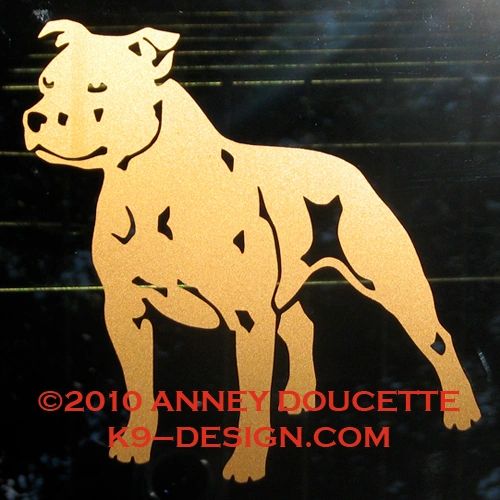 Staffordshire Bull Terrier Decal - Choose Color