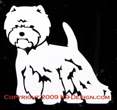 West Highland White Terrier Standing Decal