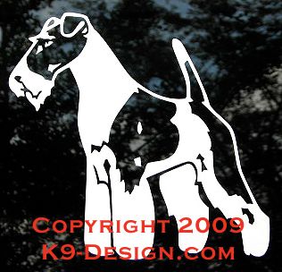 Wire Fox Terrier Standing Front Decal