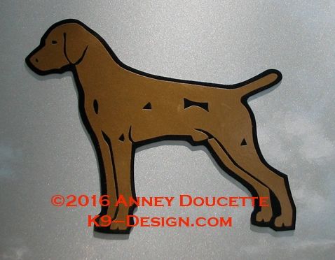 Vizsla Stacked Magnet