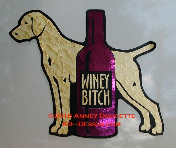 Vizsla "WINEY BITCH" Magnet