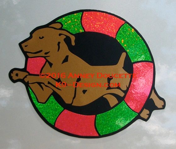 Vizsla Agility Tire Magnet - Choose Colors