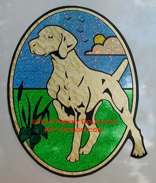 Vizsla 9" x 11" Oval Hunting Magnet