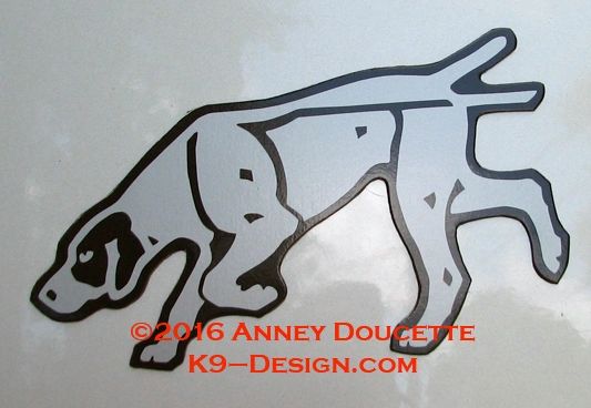 German Shorthaired Pointer Tracking Magnet - Choose Color
