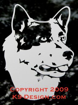 Australian Cattle Dog Headstudy Decal