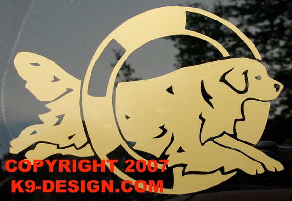 Golden Retriever Agility Decal