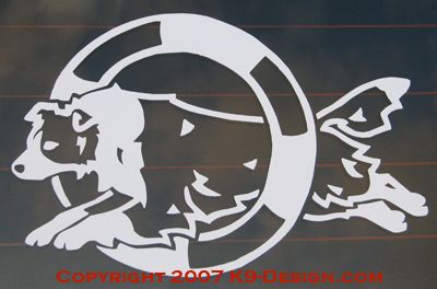 Border Collie Agility Decal