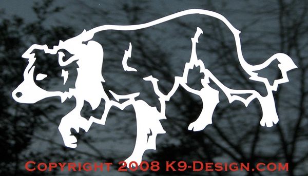 Border Collie Crouching / Herding Decal