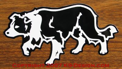 Border Collie Crouching / Herding Magnet - Choose Color