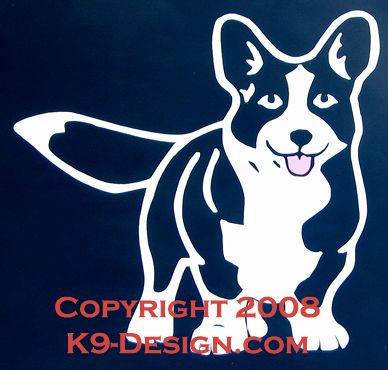 Cardigan Welsh Corgi Standing Front Decal