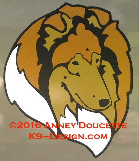 Collie - Rough - Headstudy Magnet - Choose Color