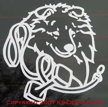 Shetland Sheepdog Obedience Headstudy Decal - Choose Color