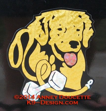 Golden Retriever Obedience Headstudy Magnet