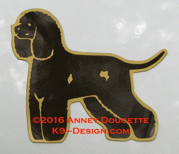 Irish Water Spaniel Standing Magnet