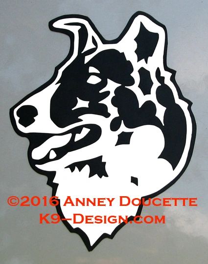 Collie - Smooth - Headstudy Magnet - Choose Color