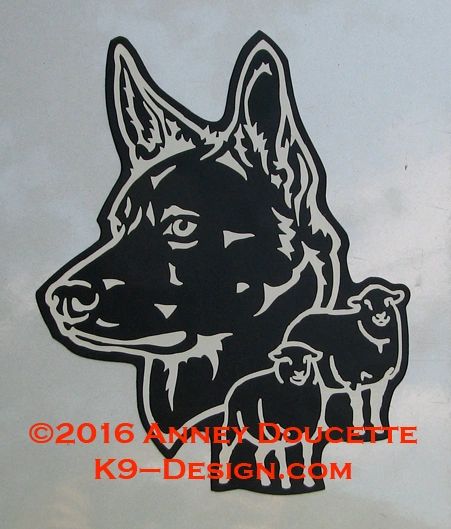 Australian Kelpie Headstudy With Sheep Magnet