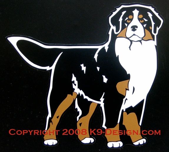 Bernese Mountain Dog Standing Front Magnet | K9-Design