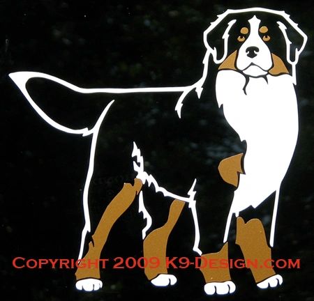 Bernese Mountain Dog Standing Front Decal