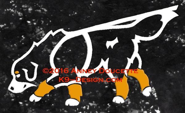 Bernese Mountain Dog Tracking Decal