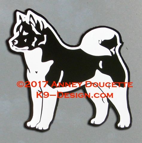 Akita Standing Magnet - Choose Color