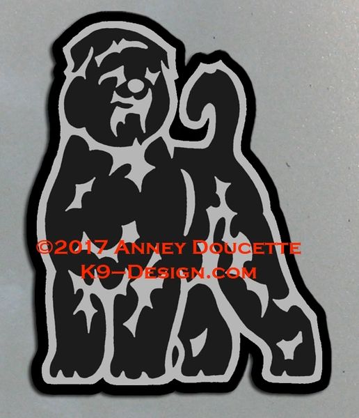 Black Russian Terrier Stand Front Magnet