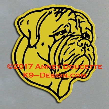 Bullmastiff Headstudy Magnet - Choose Color