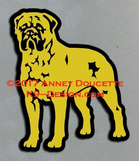 Bullmastiff Stand Front Magnet