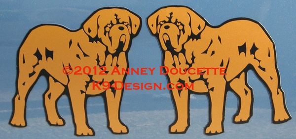 Dogue De Bordeaux Standing Magnet