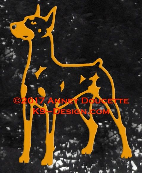 German Pinscher Standing Decal