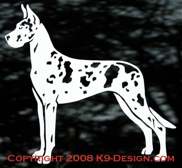 Great Dane Stacked Decal - Choose Color