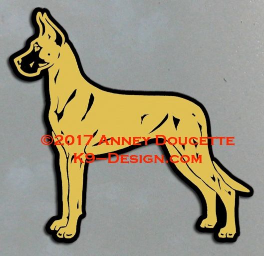 Great Dane Stacked Magnet - Choose Color