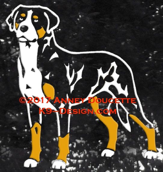 Greater Swiss Mountain Dog Standing Front Decal