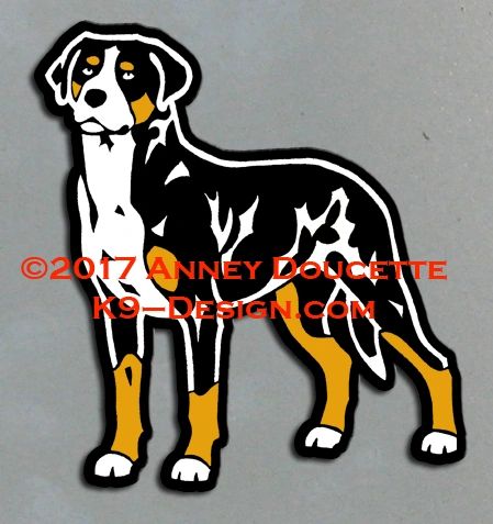 Greater Swiss Mountain Dog Standing Front Magnet