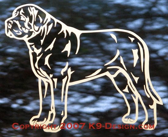 Mastiff Stacked Decal - Choose Color