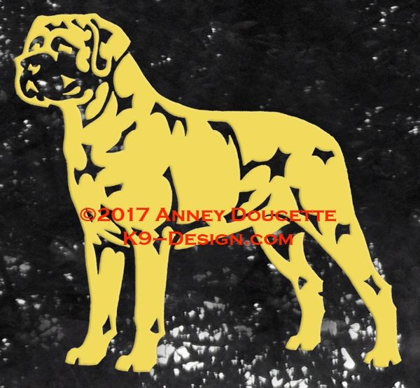 Mastiff Stand Front Decal - Choose Color