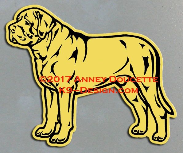 Mastiff Stacked Magnet - Choose Color