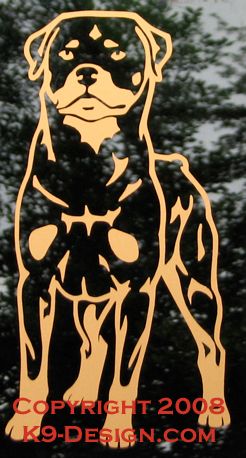 Rottweiler Stand Front Decal